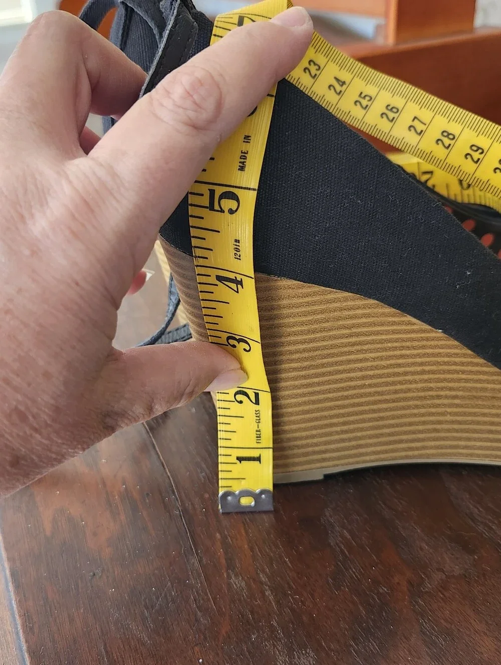 Report Peep toe Ankle Strap Wedge